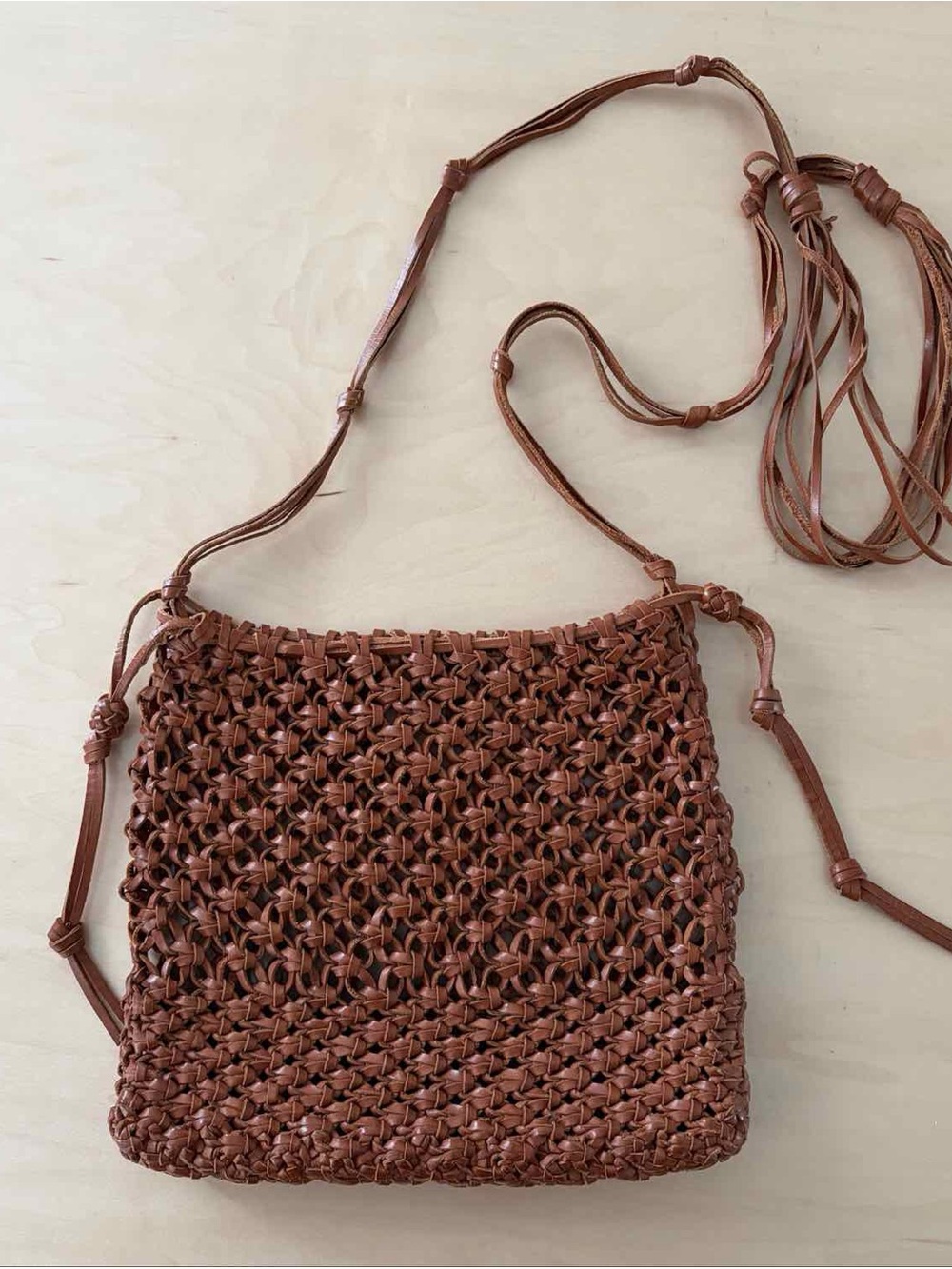Ulla Johnson Woven Leather Crossbody Bag